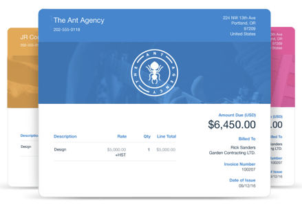 Ejemplo de plantilla de factura de FreshBooks